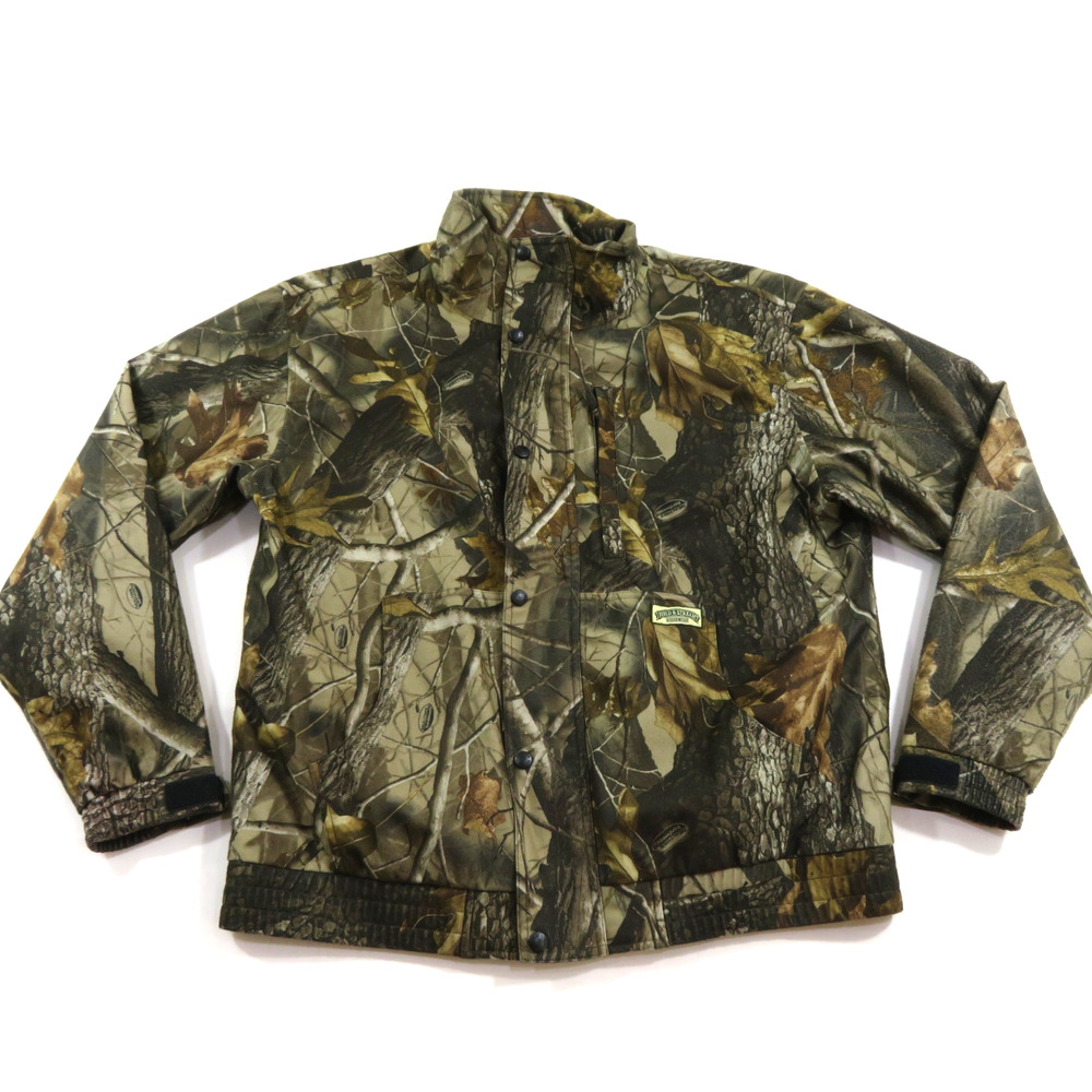 Field & Stream Real Tree Hardwoods Camouflage Jacket Lined Browns Tans Sz M